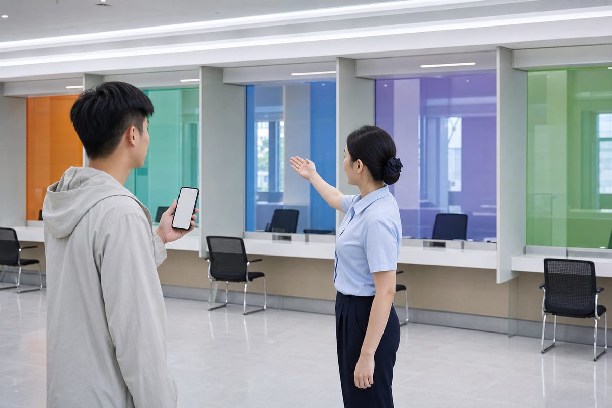驾考申请人在兰州城关服务区查看考试预约选项
